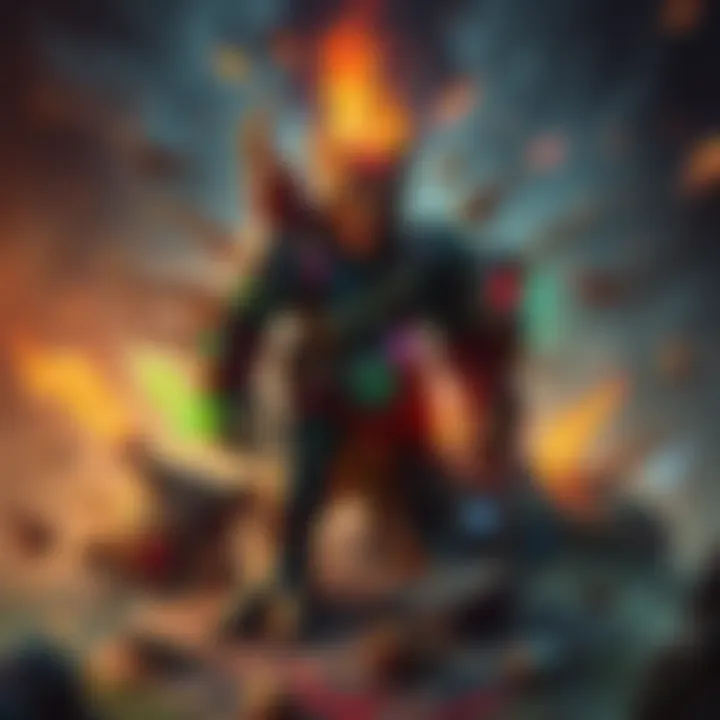 8/8 Neutral Elemental known as Pile of Everything surrounded by resources like mana, health, armor, and corpses