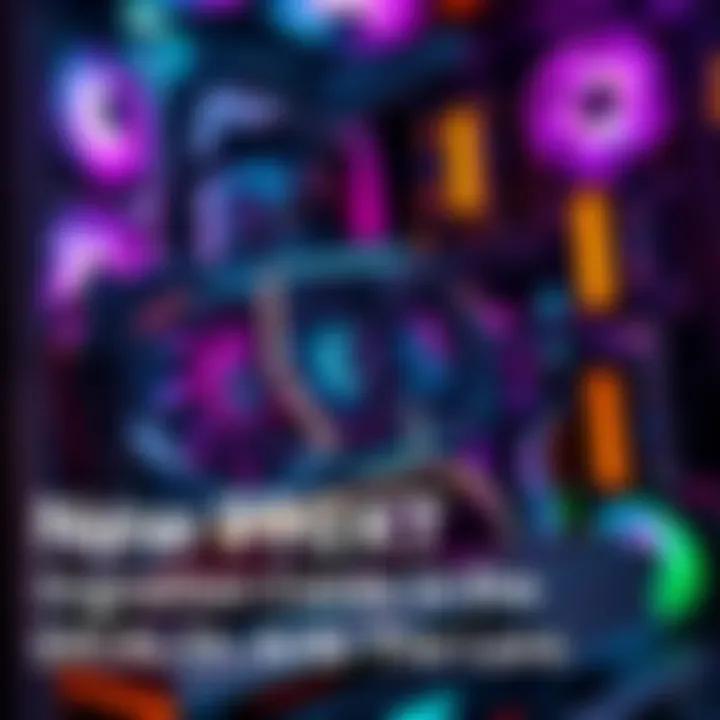 A close-up view of a PC build featuring the newly installed 9070XT graphics card, showcasing its sleek design and cooling system.