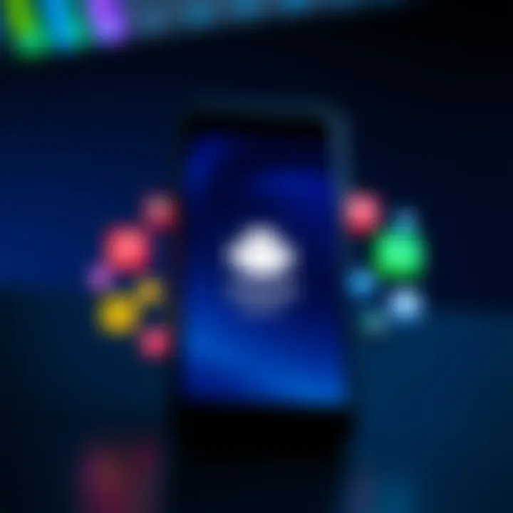 New Android Update A smartphone screen displaying the Android update notification with colorful icons around it