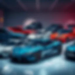 A lineup of new performance cars for 2026, showcasing sleek designs and sporty features on display.