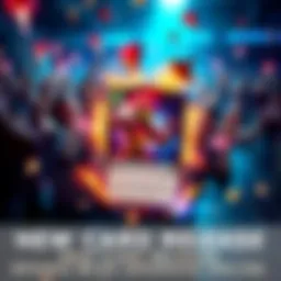 A colorful trading card displayed with excitement surrounding it, showcasing fan reactions in online forums.