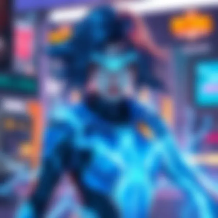 A new electric woman character with blue lightning effects, showcasing her powerful abilities in a lively game setting.