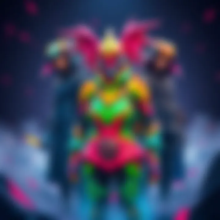 Colorful Exo-Fauna skins showcased on various characters, highlighting the excitement among players for new designs.