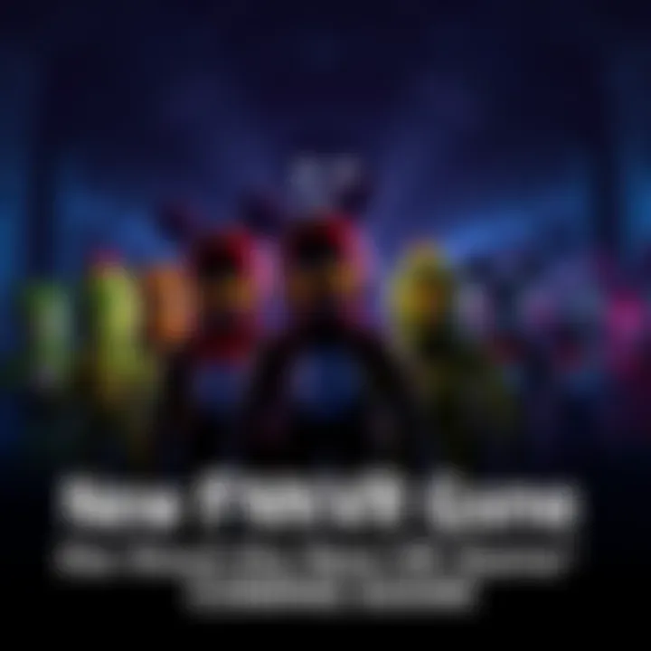 A group of characters from the FNAF series standing in a dark, eerie setting, showcasing the upcoming VR game's thrilling atmosphere.