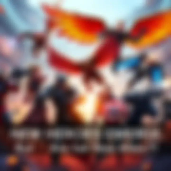 A vibrant scene showing various new game characters showcasing their unique abilities and powers in a dynamic gaming environment.