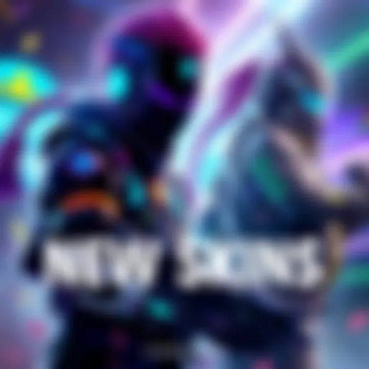 Colorful new character skins showcasing different designs and styles for players in a game