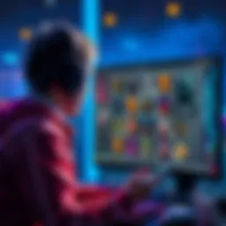 A new gamer looking at various character options on a screen, reflecting on their choice for gameplay.