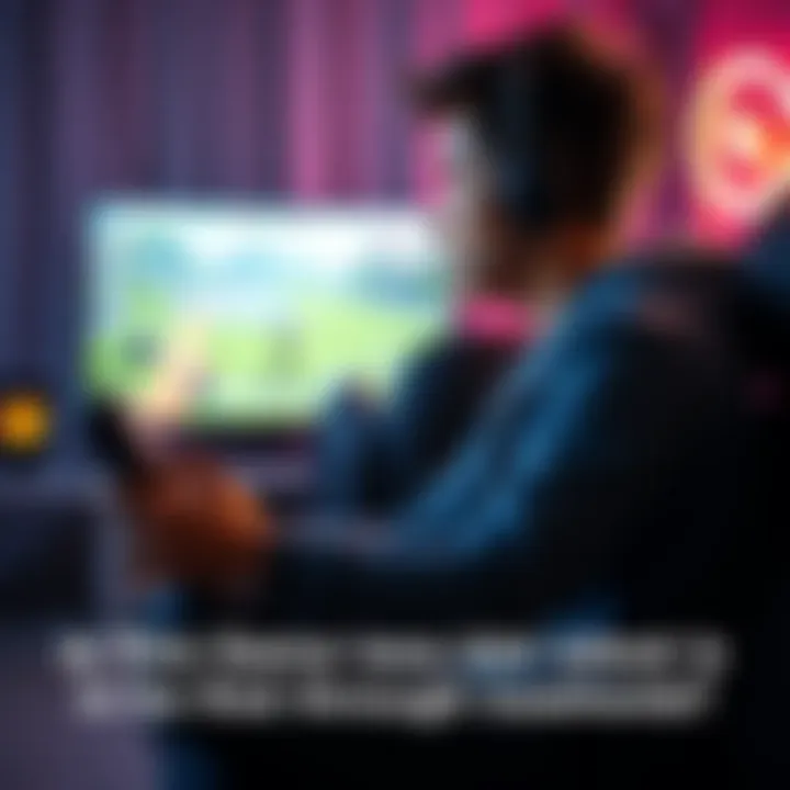 A young person sitting in front of a gaming console, looking at the screen with curiosity about whether the game is suitable for beginners.
