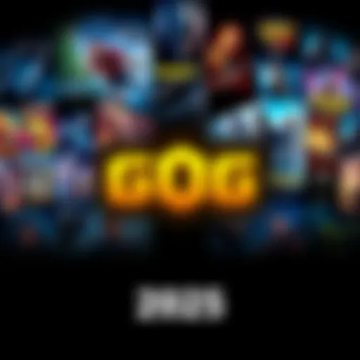A colorful assortment of new game covers showcasing various genres for 2025 releases on GOG, including action, adventure, and role-playing titles.