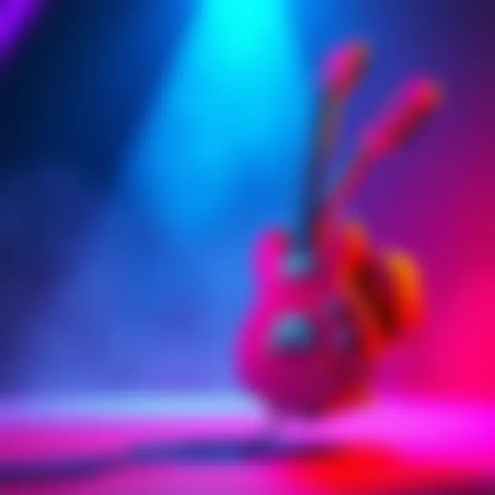 A vibrant guitar emote featuring a cute design, perfect for music fans.