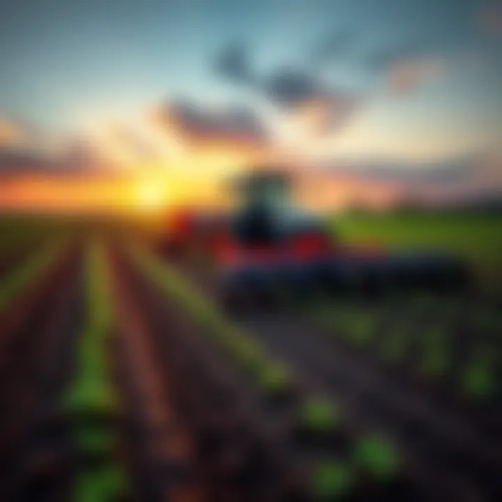 New Harrow Build in Action A modern Harrow build working in a field, showing improved soil preparation and planting efficiency.