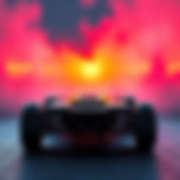 A modern vehicle showcasing the new Harrow chassis with enhanced features, emphasizing its sleek lines and performance-oriented design.