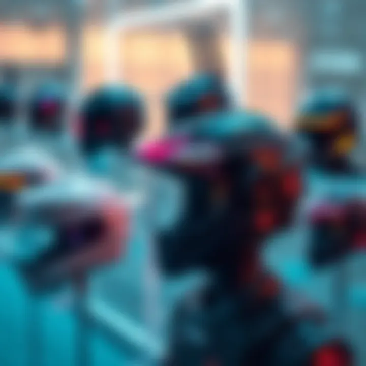 Various innovative attachments displayed for upcoming helmets, showcasing their design and functionality.