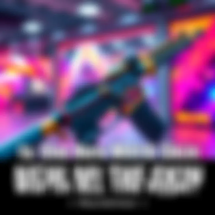 A close-up view of the new M416 skin in a video game, showcasing its vibrant design and unique features.