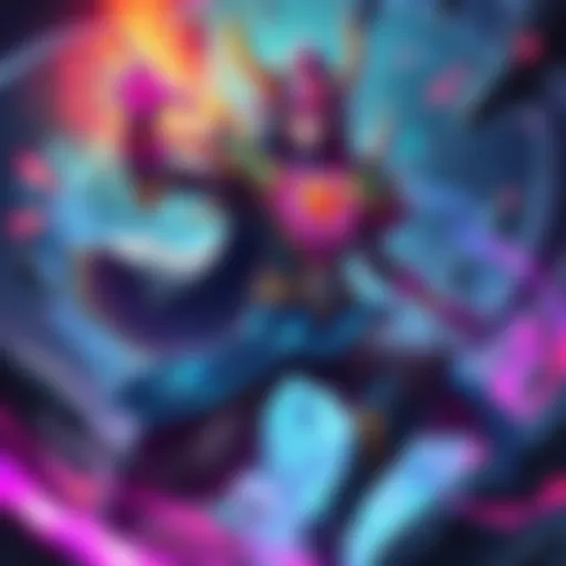 A colorful illustration of the Mage card Anomalize featuring unique abilities and magical effects