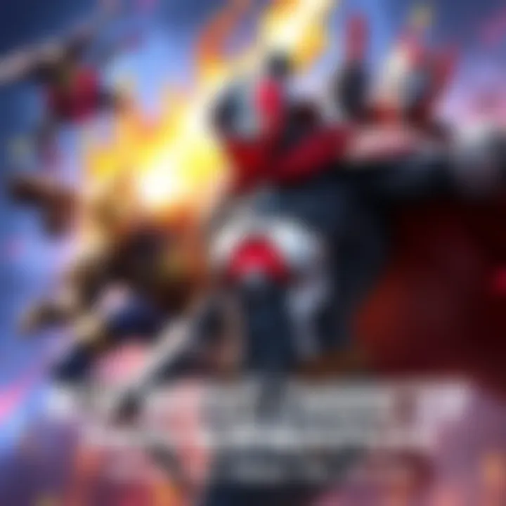 A new superhero character from the Marvel universe appears in an action-packed scene alongside Overwatch heroes, showcasing their unique abilities.