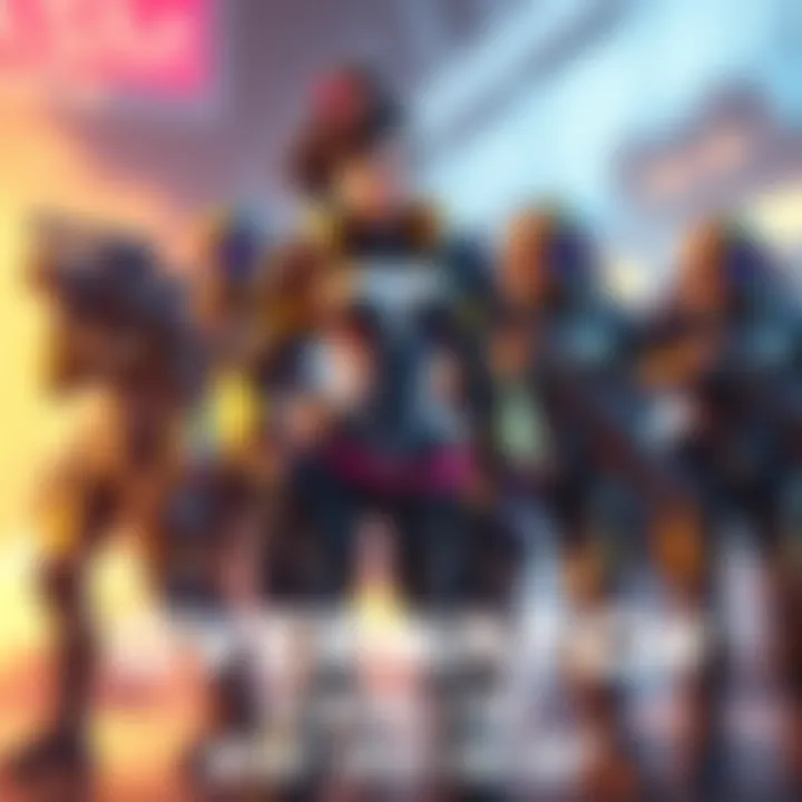 New Overwatch Character A new character in Overwatch stands confidently, ready for battle with her team beside her, showcasing her unique abilities and gear.