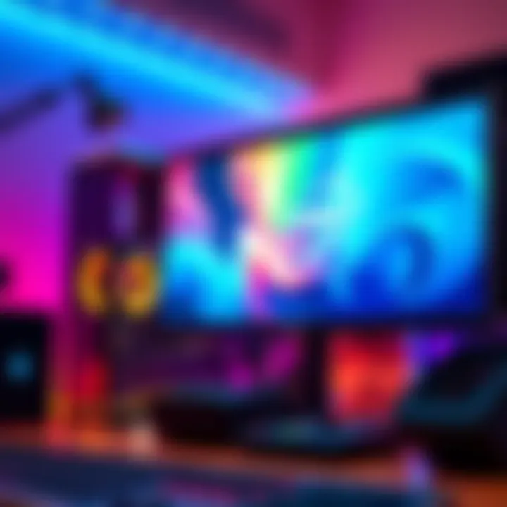 Close-up of a new computer setup featuring a display and Intel UHD Graphics 630 with Core i5-10400 CPU