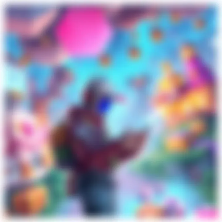 New Player Using Cubits A player in a colorful game world using Cubits to unlock resources and enhance gameplay.