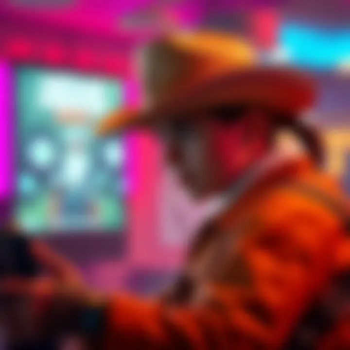 A new player in a gaming environment looks thoughtfully at options for unlocking Mesa Prime, showcasing their interest in the game's Cowgirl aesthetic.