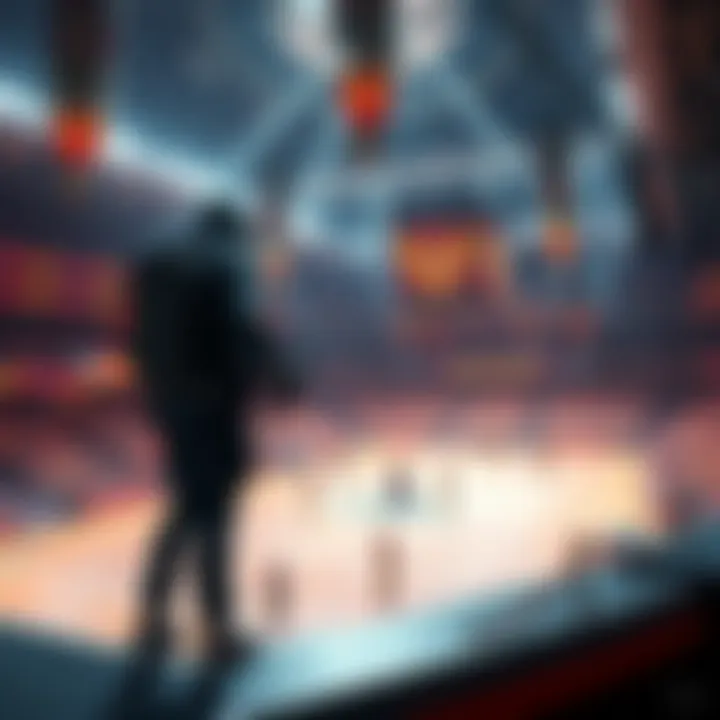 New Player in PVP Arena A new player gearing up at the edge of a PVP arena, ready to face experienced competitors. The atmosphere is tense and competitive, highlighting the challenge newcomers face in end-game PVP.