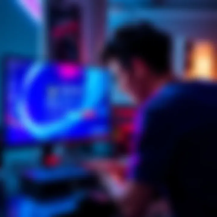 New PSN Account Setup A gamer looks at a PlayStation console while setting up a new PSN account on a screen, considering EA account issues.