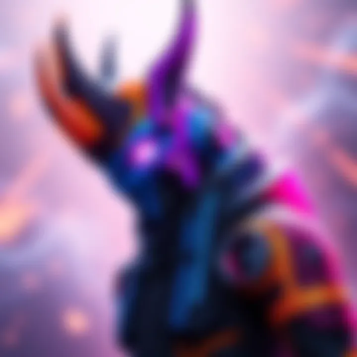 Concept art of a new Ramattra skin featuring bright colors and unique design elements.