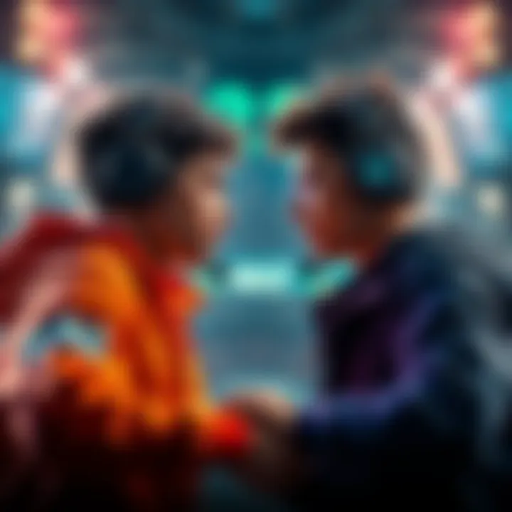 Two players facing off in a competitive gaming match, representing the Head 2 Head format for Ranked play.
