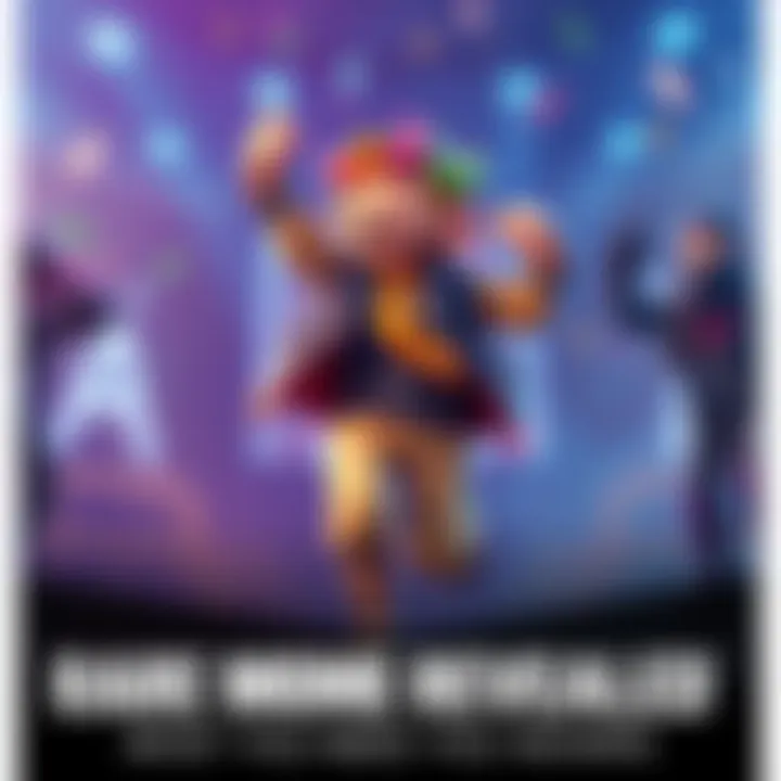 A colorful and vibrant rare emote featuring a joyful character doing a celebratory dance.