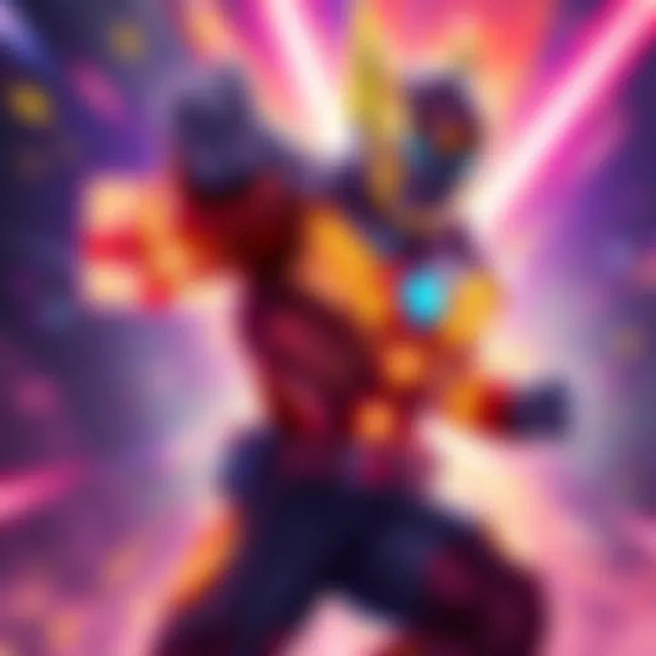 A vibrant illustration of the new Star-Lord card featuring a heroic figure in a dynamic pose, showcasing energy and power.