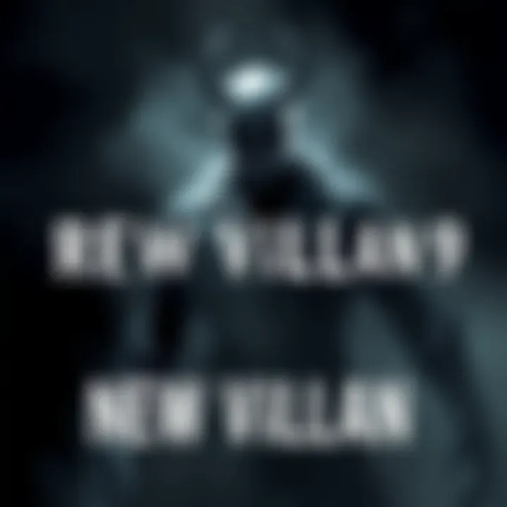 A dark and menacing character representing the new villain in Resident Evil 9, surrounded by a shadowy atmosphere.