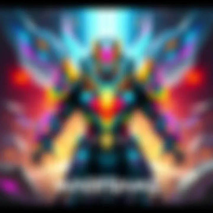 New Warframe Concept A striking visual of a new Warframe design featuring unique armor and abilities, showcasing vibrant colors and dynamic poses.