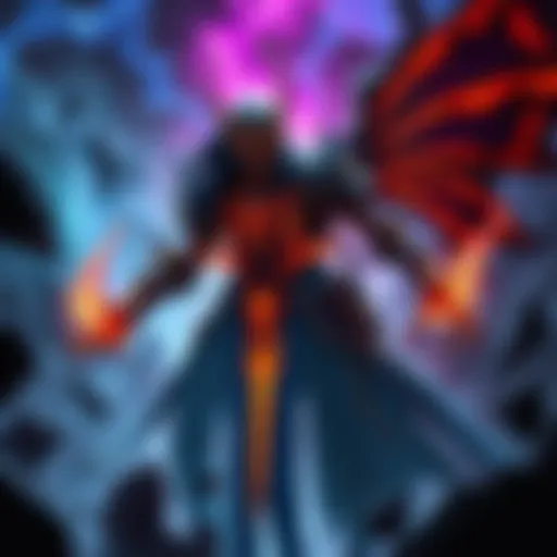 A powerful new Warlock card named Annihilation with dark and mystical designs
