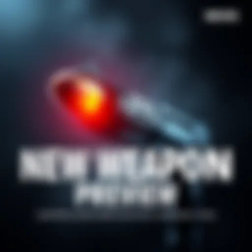 An exciting new weapon with a powerful bullet showcased in a visually striking design