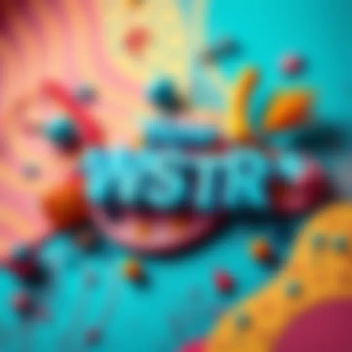 A colorful and fun print design by WSTR featuring vibrant patterns and creative elements