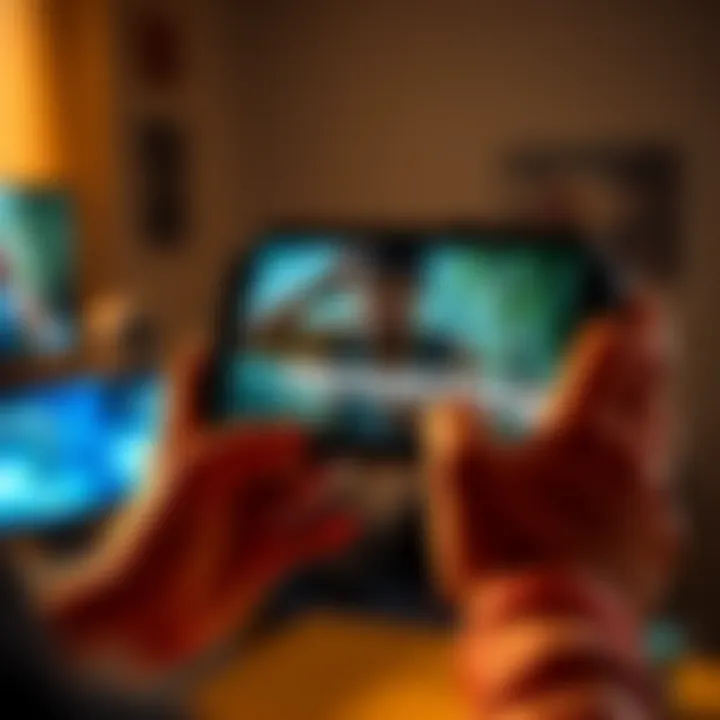 New Xbox Handheld A person holding the new Xbox handheld console, looking excited while playing a game, with Uncharted 4 displayed on the screen.