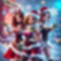 New X-mas Skins Colorful designs of Viessa, Gley, Serena, and Freyna in festive attire for the holiday season