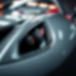 Close-up of the latest Corvette showcasing advanced technology and sleek design details.