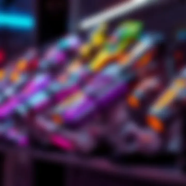 Display of various new Cyber Arm styles showcasing their unique designs and colors.