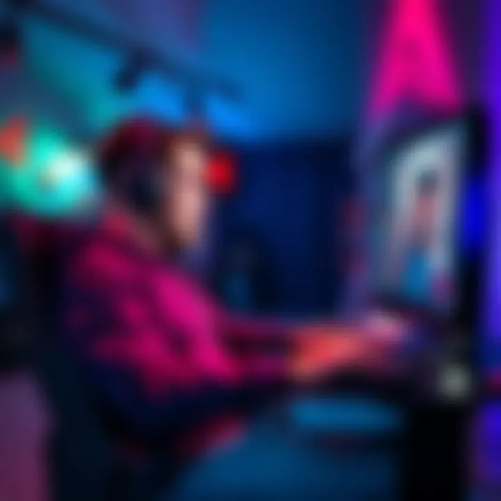 A new father gaming on a computer while caring for a baby, looking for Dota bot scripts