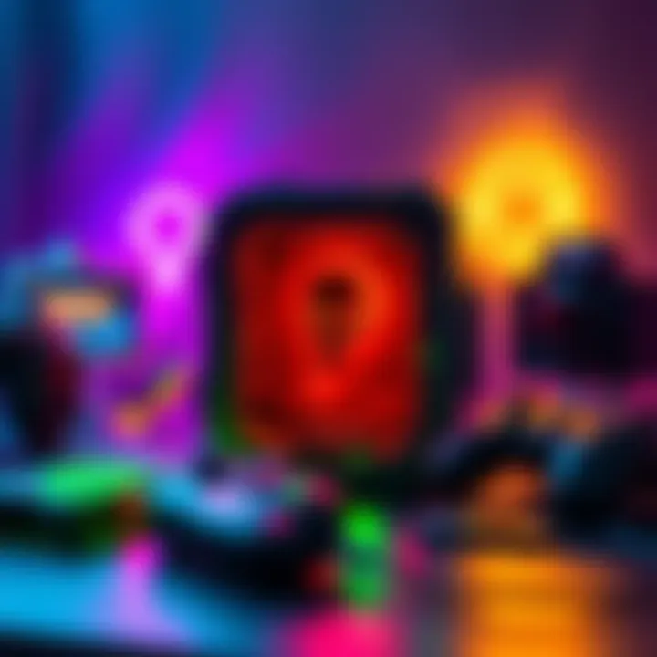 The New Deathbox showcased with vibrant colors and gaming elements around it