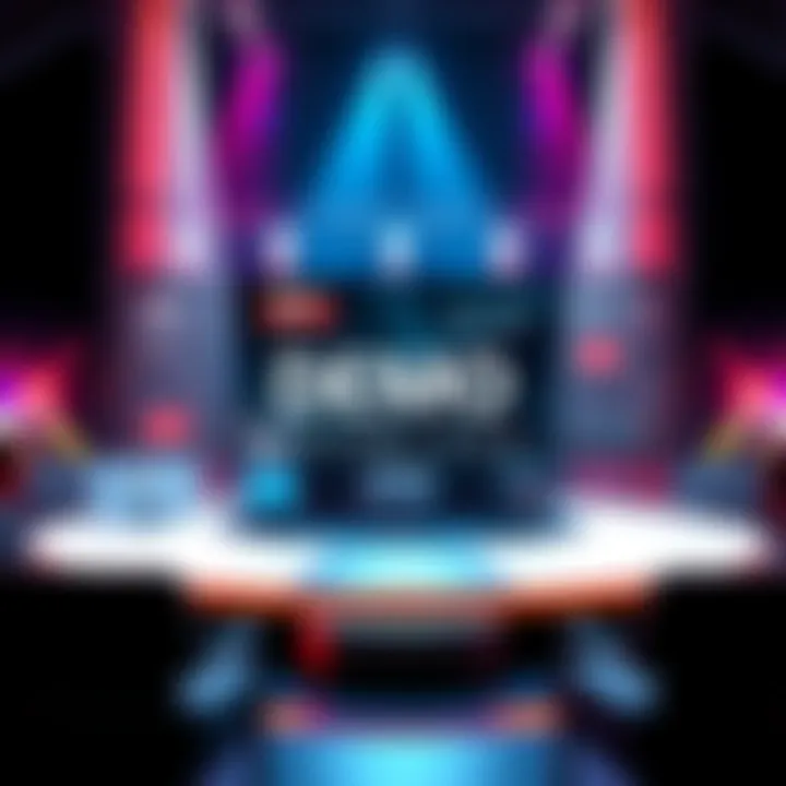 New Demo Showcase A vibrant display of innovative features in a demo presentation.