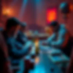 New DM preparing for DnD campaign A first-time Dungeon Master at a table with friends, looking at game materials and dice, ready to lead a Dungeons & Dragons session.