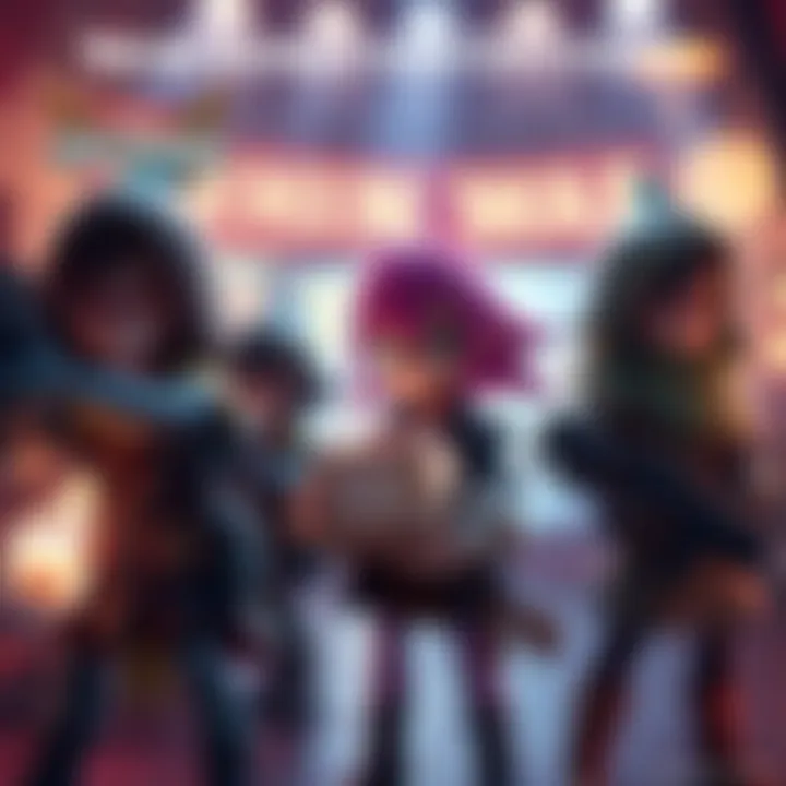 Characters in the Urchin War showing off new donation items like Blackmail Material and Bazaar Permits