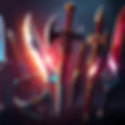 A collection of new weapons including swords and axes with unique designs, set to be released on October 1