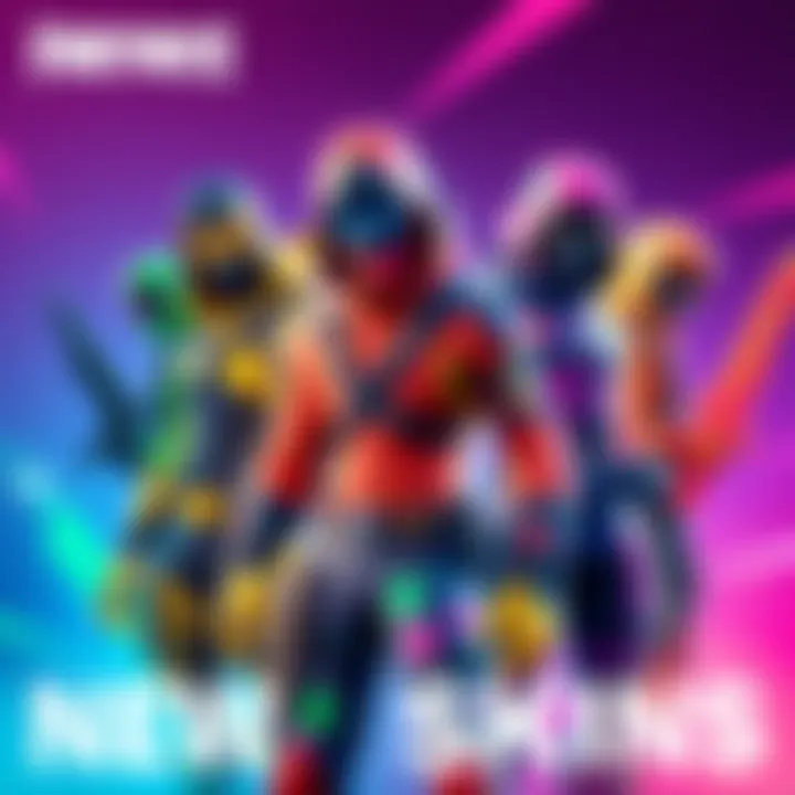 Colorful new Fortnite skins showcased with vibrant designs and styles.