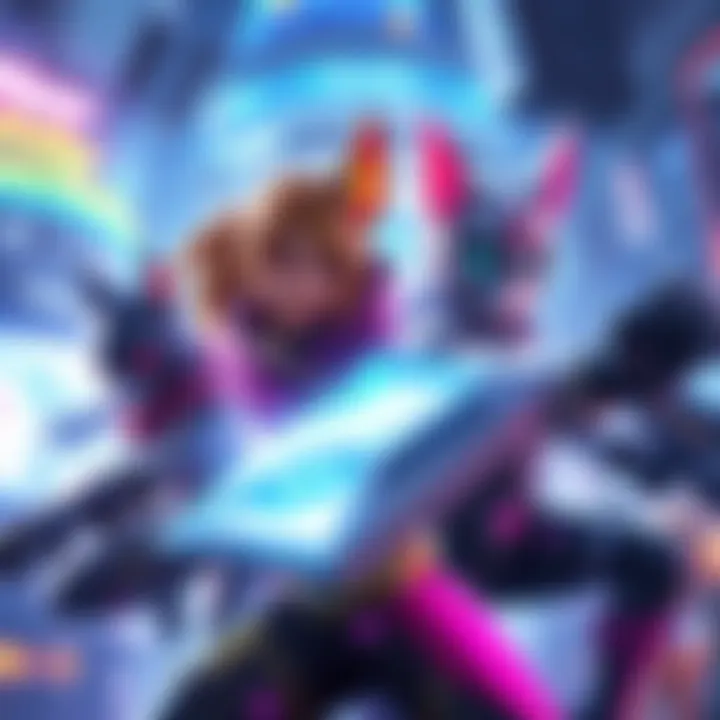 Anran, Emre, Domino, and Cat showcase their unique abilities and designs in a vibrant gaming environment.