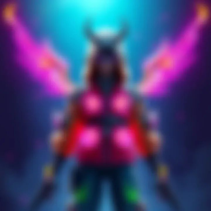 Concept art showcasing a new outfit for an upcoming game, featuring vibrant colors and unique design elements.