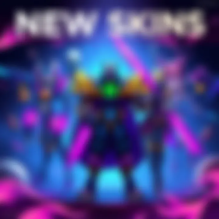 New game skins concept art Colorful concept art of new game skins showcasing various designs and styles