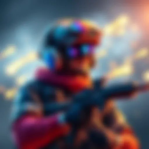 Player enjoying new weapons and stylish cosmetics in the game update